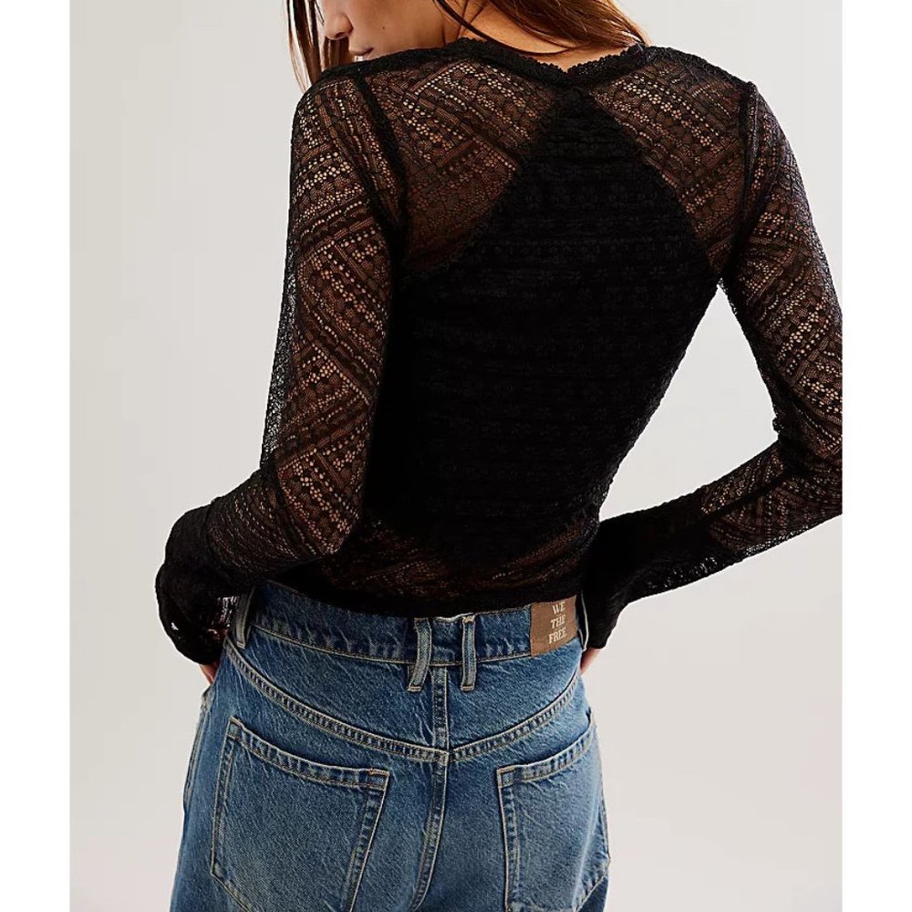 🌙FREE PEOPLE My Party Top / Black🌙 - Picture 6 of 15